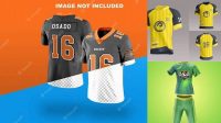 7109+ Football Jersey Mockup Custom PSD Mockup Template