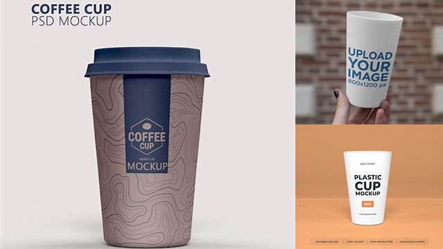 7117+ Eco Cup Mockup Free PSD Free Download