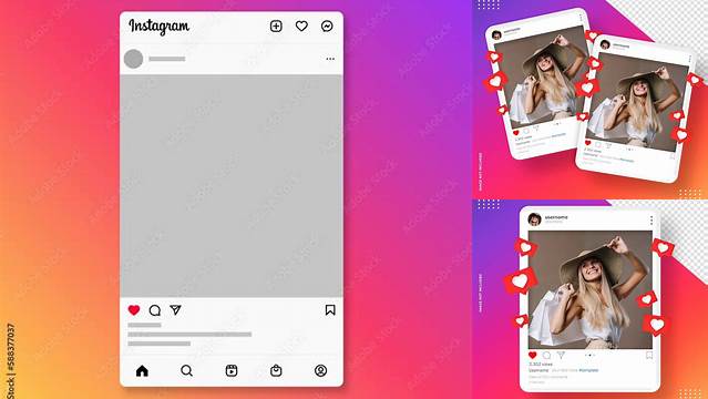 7119+ Instagram Feed Mockup Include TIFF