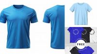 7122+ Mockup Kaos Biru Versatile and Modern PSD Mockup