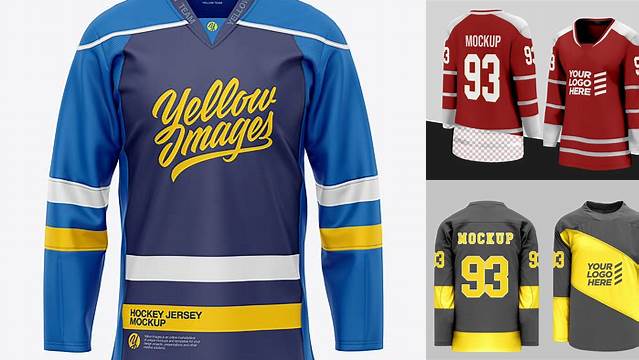 7125+ Ice Hockey Jersey Mockup Free Hight Resolution