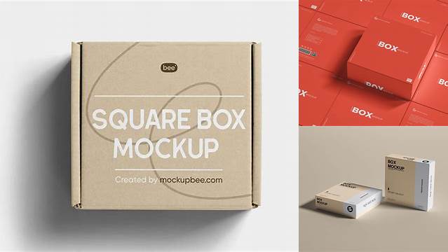 7136+ Square Box Mockup Free For Free Download