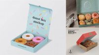 7145+ Donut Box Mockup Easy-to-Use PSD Template