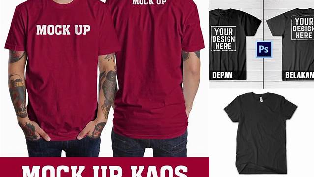 7148+ Mockup Kaos Photoshop Depan Belakang Best Free Mockup PSD