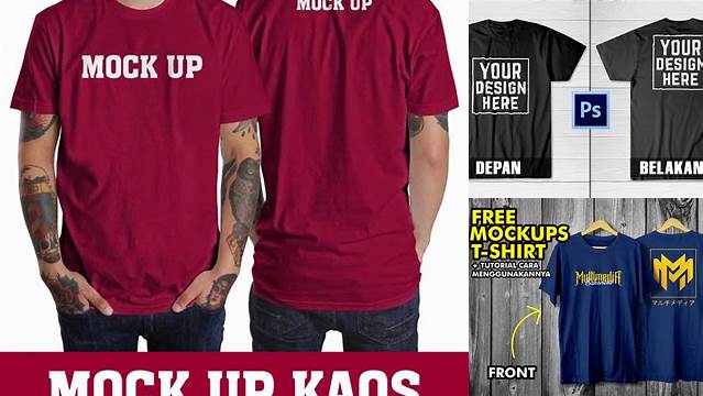 7159+ Download Mock Up Kaos Depan Belakang Psd Download Free PSD