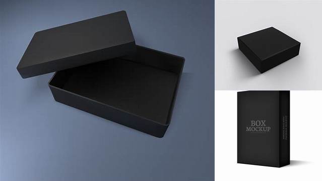 7164+ Black Box Mock Up Free PSD