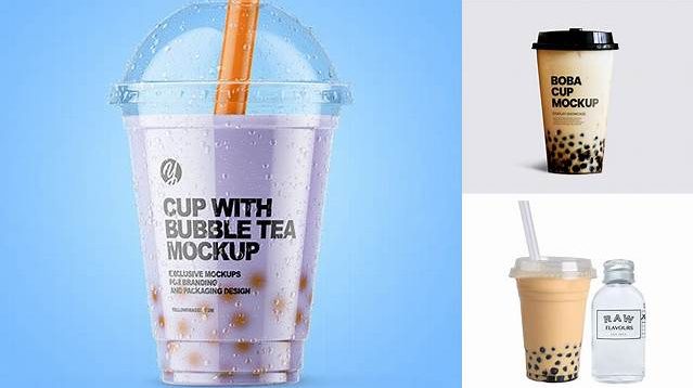 717+ Boba Cup Mockup Easy Editable