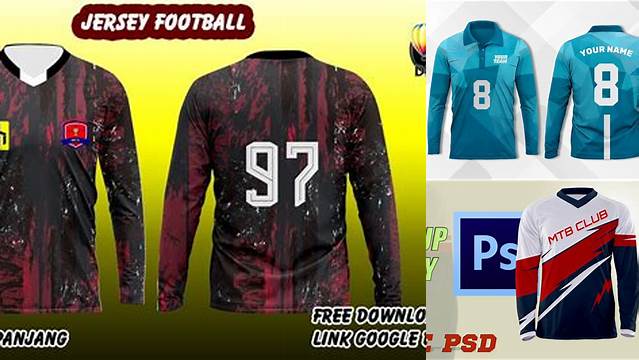 7179+ Mockup Jersey Lengan Panjang Cdr Modern Free PSD Template