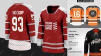 7183+ Free Hockey Jersey Mockup Premium Design Freebie