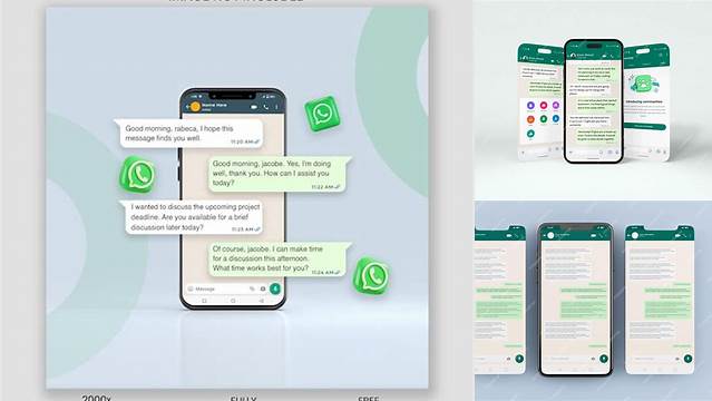 7194+ Whatsapp Chat Mockup Psd Stylish Free PSD