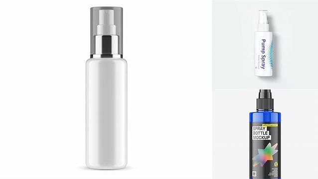 7201+ Mist Spray Bottle Mockup Free Include TIFF