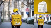 7204+ Delivery Backpack Mockup Free Best for Showcase