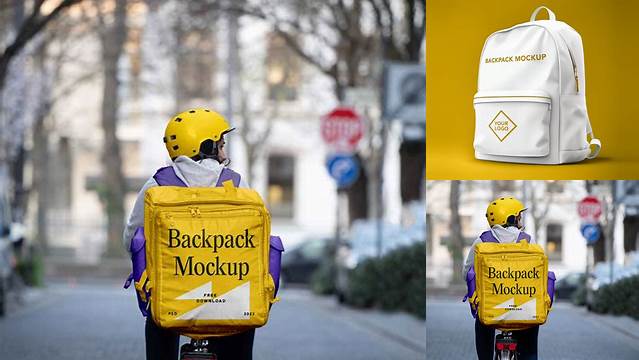 7204+ Delivery Backpack Mockup Free Best for Showcase