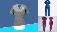 7205+ Hospital Uniform Mockup Easy Editable