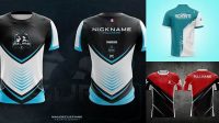 7205+ Template Jersey Esport Editable Design File