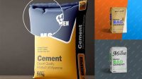 7208+ Cement Bag Mockup Free Stylish Free PSD