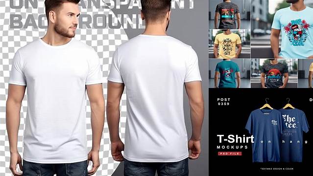 7211+ T Shirt Mockup Front And Back Psd Customizable PSD