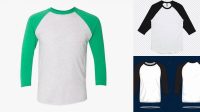 7221+ Mockup Kaos Raglan Smart PNG Image