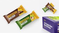 7231+ Protein Bar Box Mockup Download Free