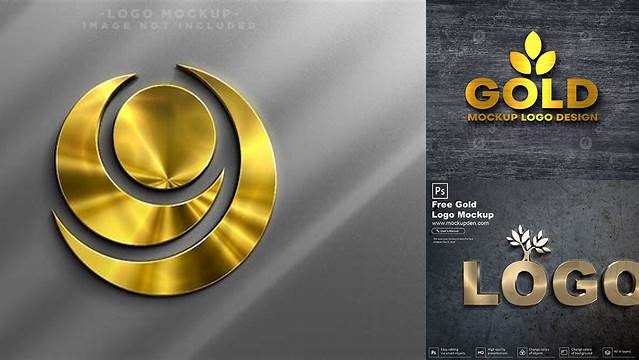 7234+ 3d Gold Logo Mockup Psd Free Download Hight Resolution