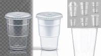 7246+ Clear Plastic Cup Mockup Smart PNG Image