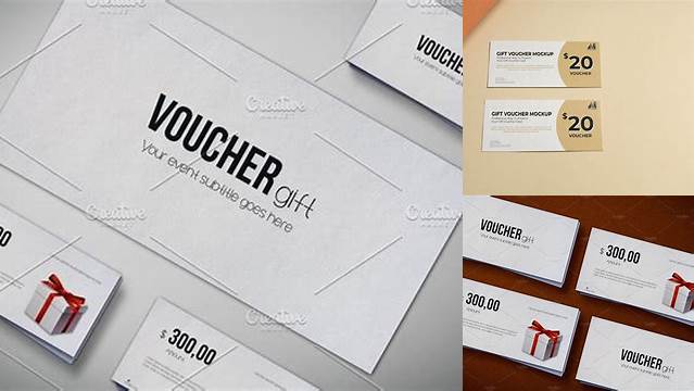 7254+ Gift Voucher Mock Up High-Quality PSD Files