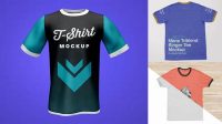 7260+ Mockup Kaos Ringer Tee PSD Free Download