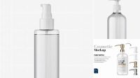 7267+ Glass Pump Bottle Mockup Smart PNG Image