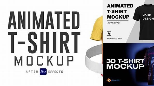 7271+ T-shirt Animated Mockup Free Include TIFF