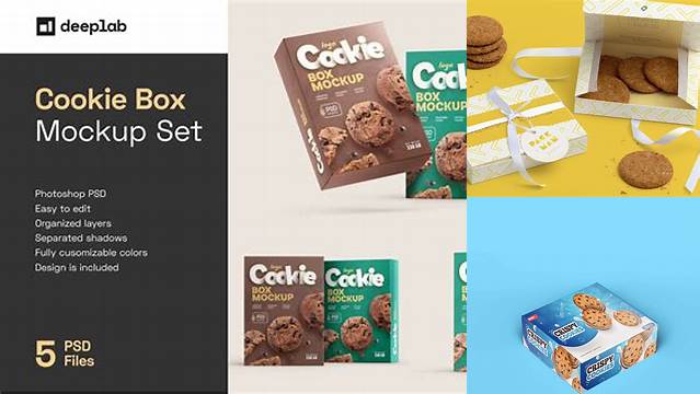 7274+ Cookie Box Mockup Include TIFF