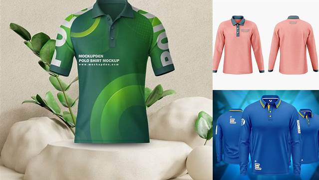 7286+ Long Sleeve Polo Shirt Mockup Free PSD Free Download