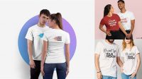 7299+ Free Couple T Shirt Mockup Download Free