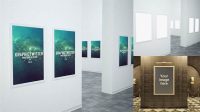 7305+ Museum Mockup Free Photoshop Freebie