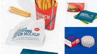 7312+ Burger Wrapping Paper Mockup Free Hight Resolution