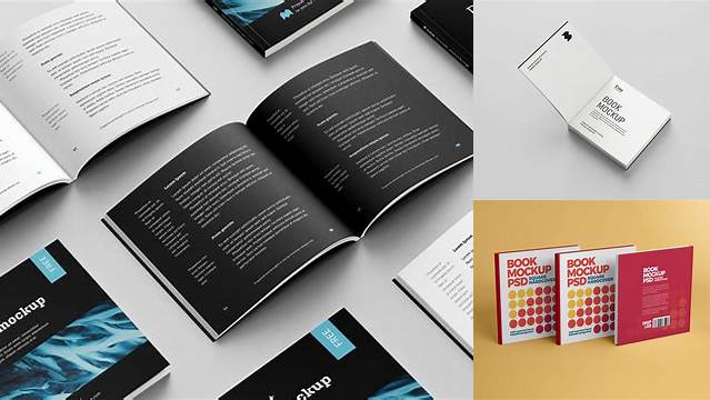 7317+ Square Book Mockup Free Mockup PSD