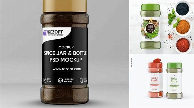 7326+ Spice Bottle Mockup Free Free Mockup PSD