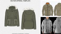 7332+ Mockup Jaket Parka Cdr For Free Download