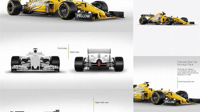 7333+ Formula 1 Car Mockup Smart Object PSD