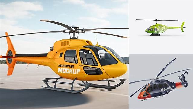 740+ Helicopter Mockup Free Smart PNG Image