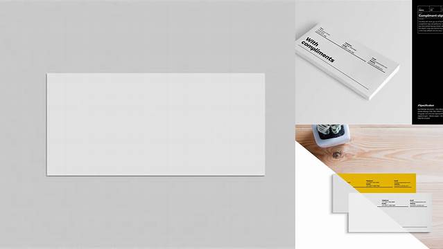 7401+ Compliment Slip Mockup Photoshop Freebie