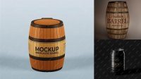 7402+ Barrel Mockup Free Creative Digital PSD Download