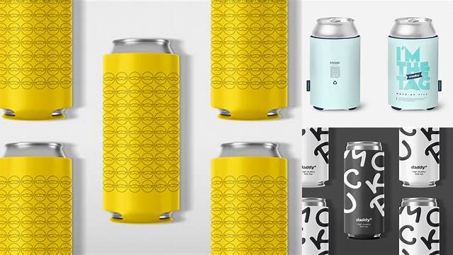 7406+ Koozie Mockup Free Stylish Free PSD