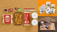 7410+ Fast Food Packaging Mockup Easy Editable