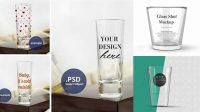 7426+ Shot Glass Mockup Free Customizable PSD