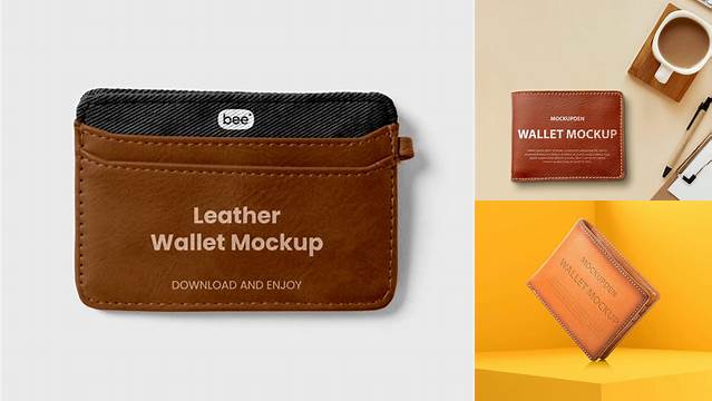 7434+ Wallet Mockup Free Premium Design Freebie