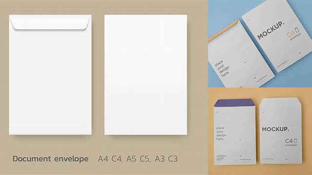 7443+ A4 Envelope Mockup Include TIFF