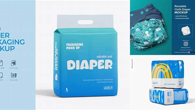 7444+ Baby Diaper Mockup Best for Showcase