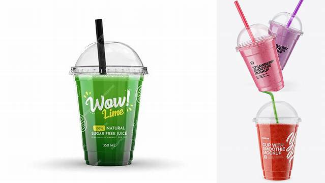 7448+ Smoothie Cup Mockup High Resolution