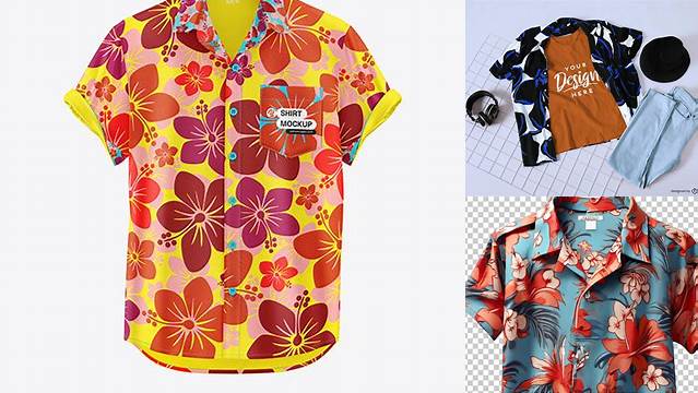 7450+ Hawaiian Shirt Mockup Free Editable PSD