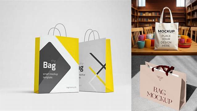 7455+ Square Bag Mockup Customizable Design Files